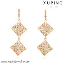 90630 xuping ladies jewelry gold designs incrustaciones de zircon pendientes